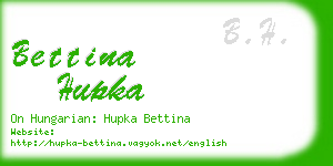 bettina hupka business card
